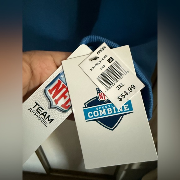 NFL Men’s Detroit Lions Blue Hoodie size 3X - Picture 4 of 4